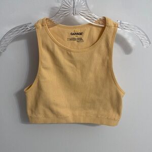Garage ribbed women's crop top